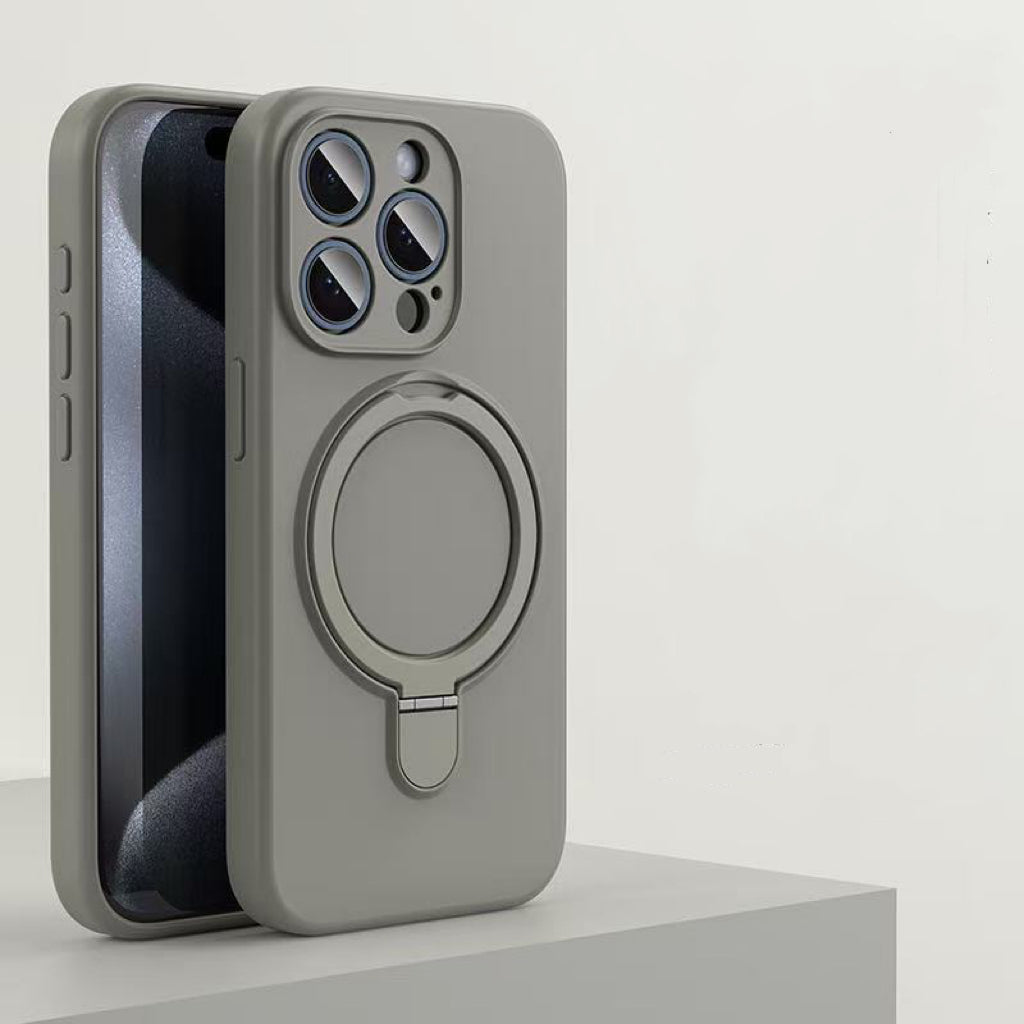 IPhone Case Silicone with 360 Degree Ring Stand