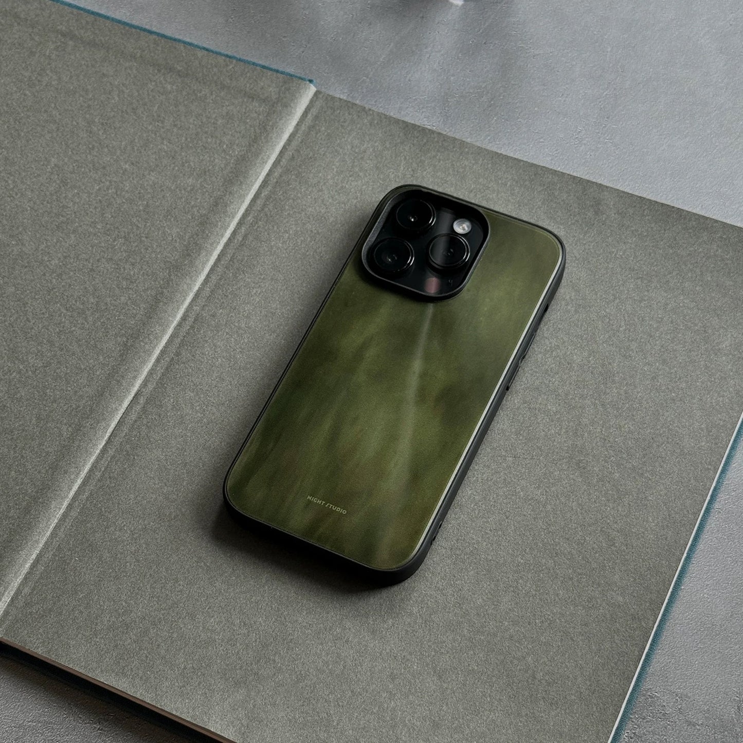 IPhone Case Green Wood Style