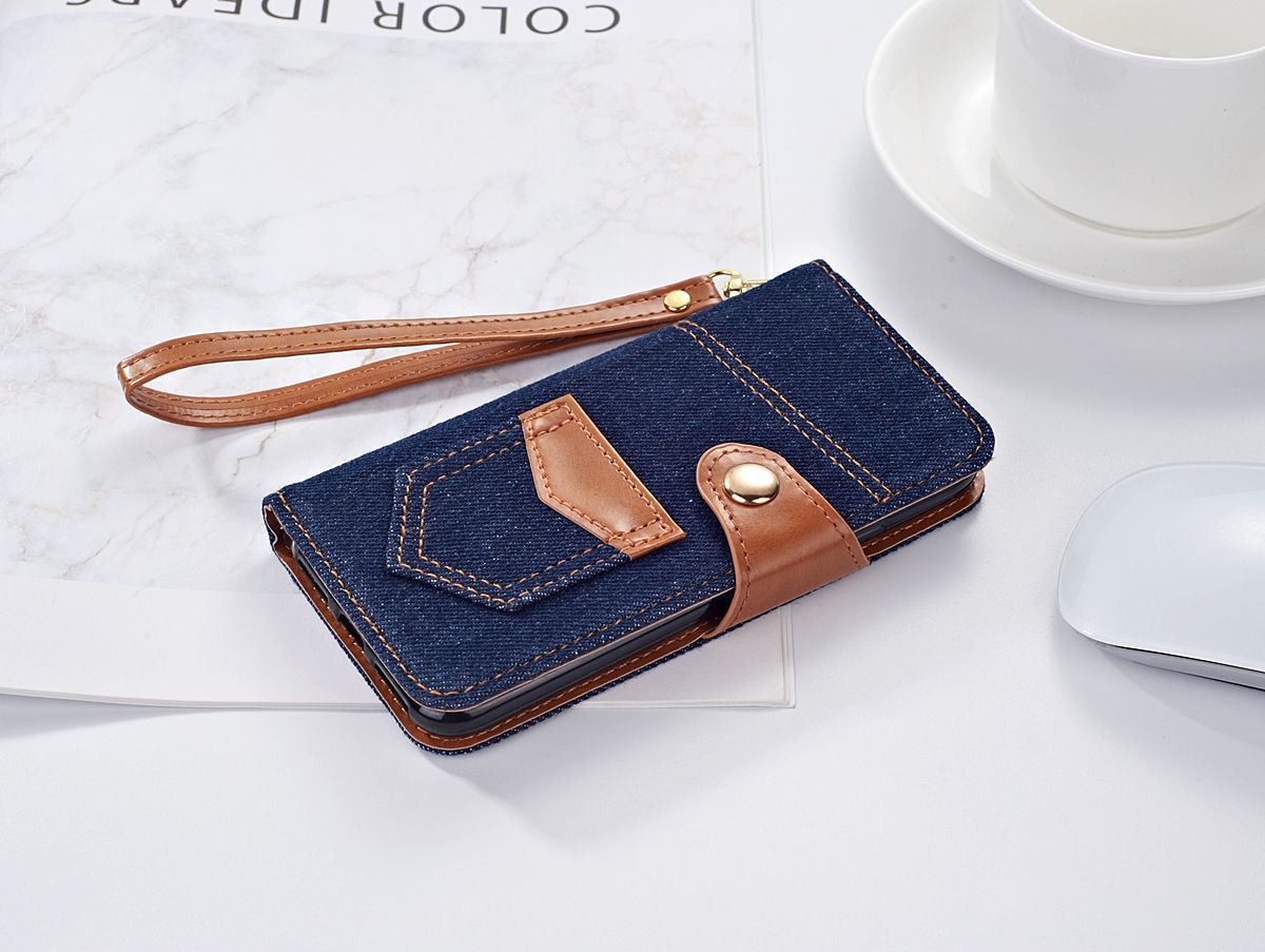 IPhone Wallet Case Card Holder Jeans Style