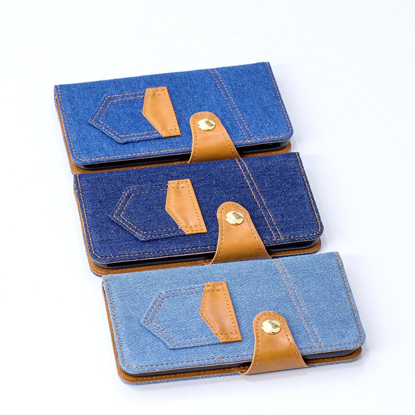 IPhone Wallet Case Card Holder Jeans Style