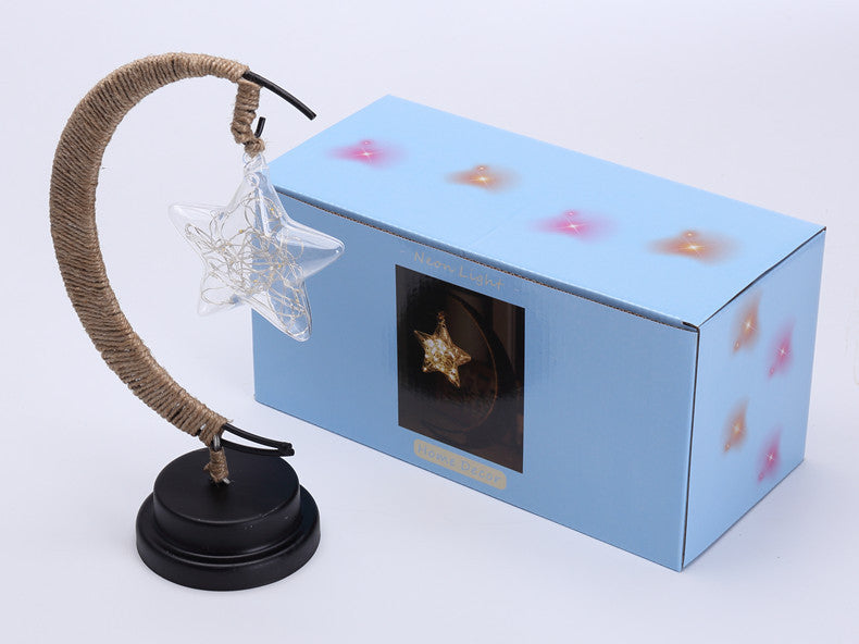 LED Lantern Night Light Rattan Ball Enchanted Lunar Lamp Home Ornament
