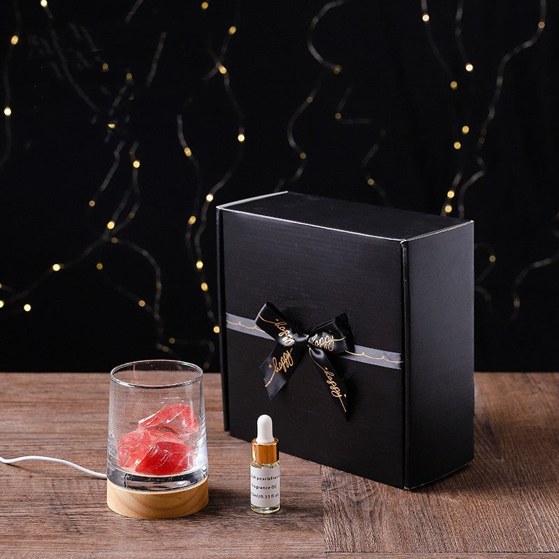 USB Natural Himalayan Salt Lamp Led Lamp Novelty Lighting Aroma Oil Diffuser