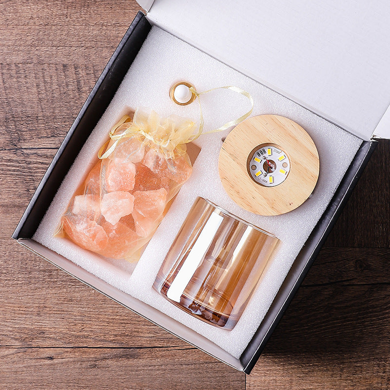 USB Natural Himalayan Salt Lamp Led Lamp Novelty Lighting Aroma Oil Diffuser
