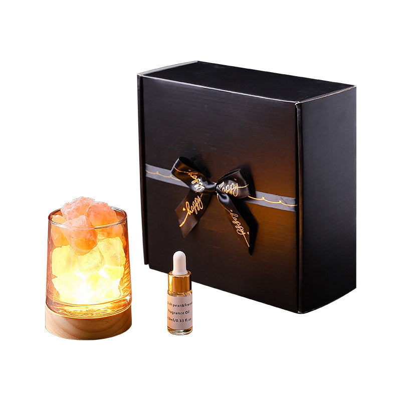 USB Natural Himalayan Salt Lamp Led Lamp Novelty Lighting Aroma Oil Diffuser