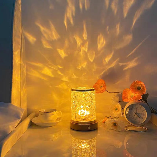 LED Floating Water Lamp Rechargeable Table Lamp Warm Light