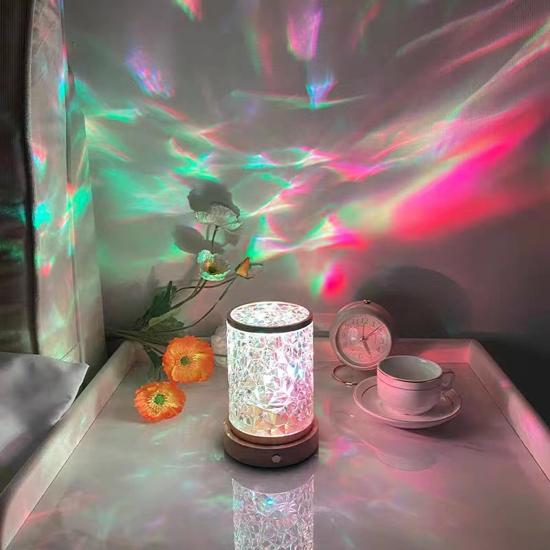 LED Floating Water Lamp Rechargeable Table Lamp Warm Light