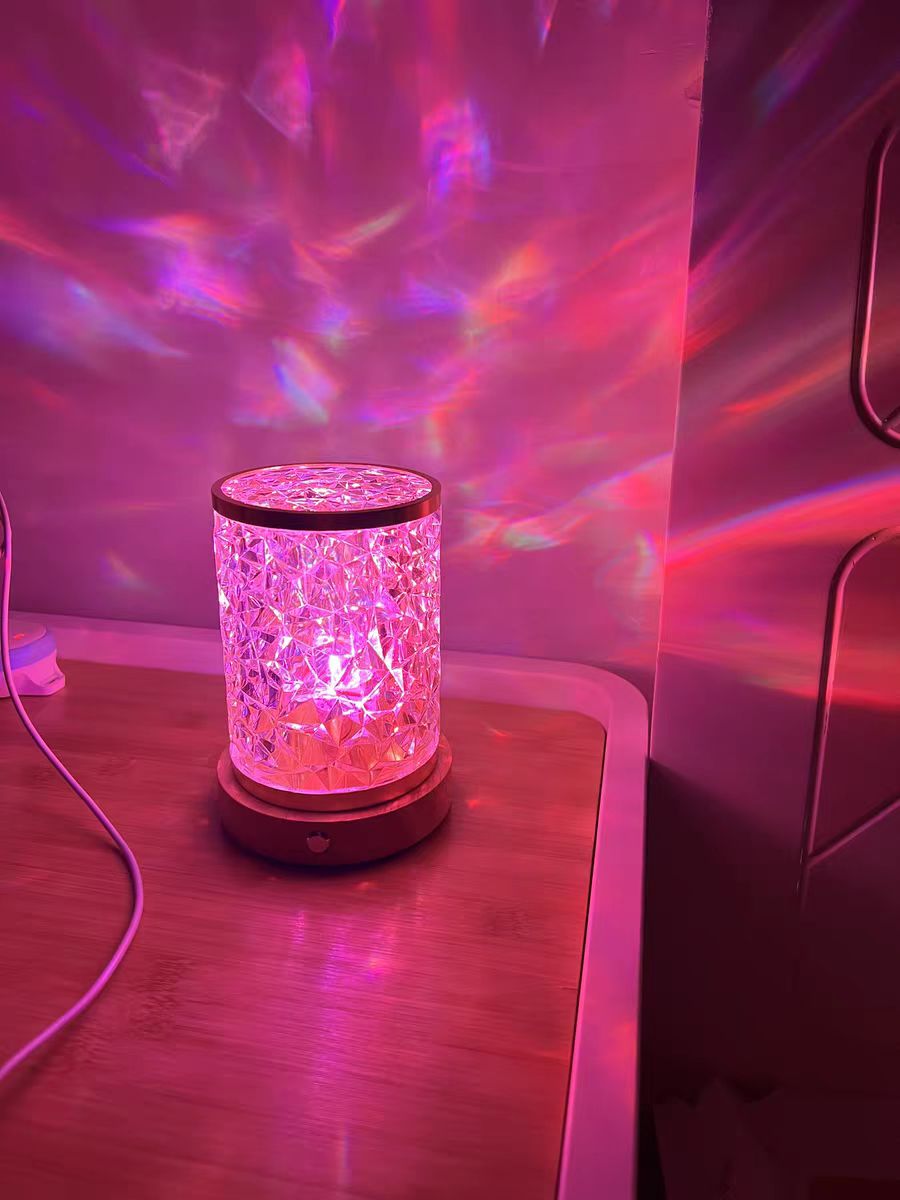 LED Floating Water Lamp Rechargeable Table Lamp Warm Light