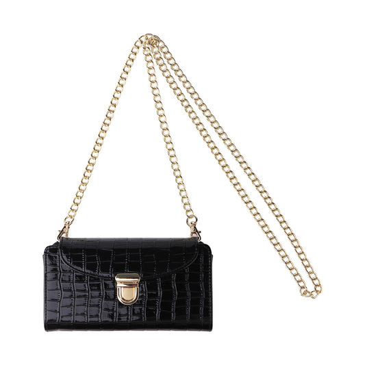 Women IPhone Crossbody Phone Bag Crocodile Style