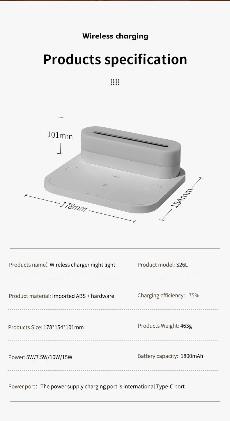 Wireless Charger with Night Light