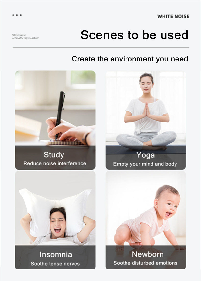 Aroma Aroma Essential Oil Diffuser and Humidifier with Night Light and White Noise Bluetooth Speaker