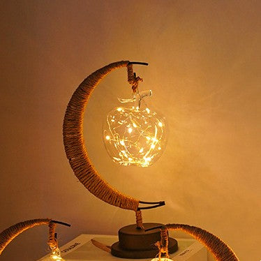 LED Lantern Night Light Rattan Ball Enchanted Lunar Lamp Home Ornament
