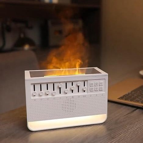 aromatherapy oil diffuser with eight white noise and warm night light