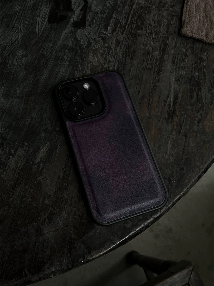 iPhone Case Vegan Leather Purple