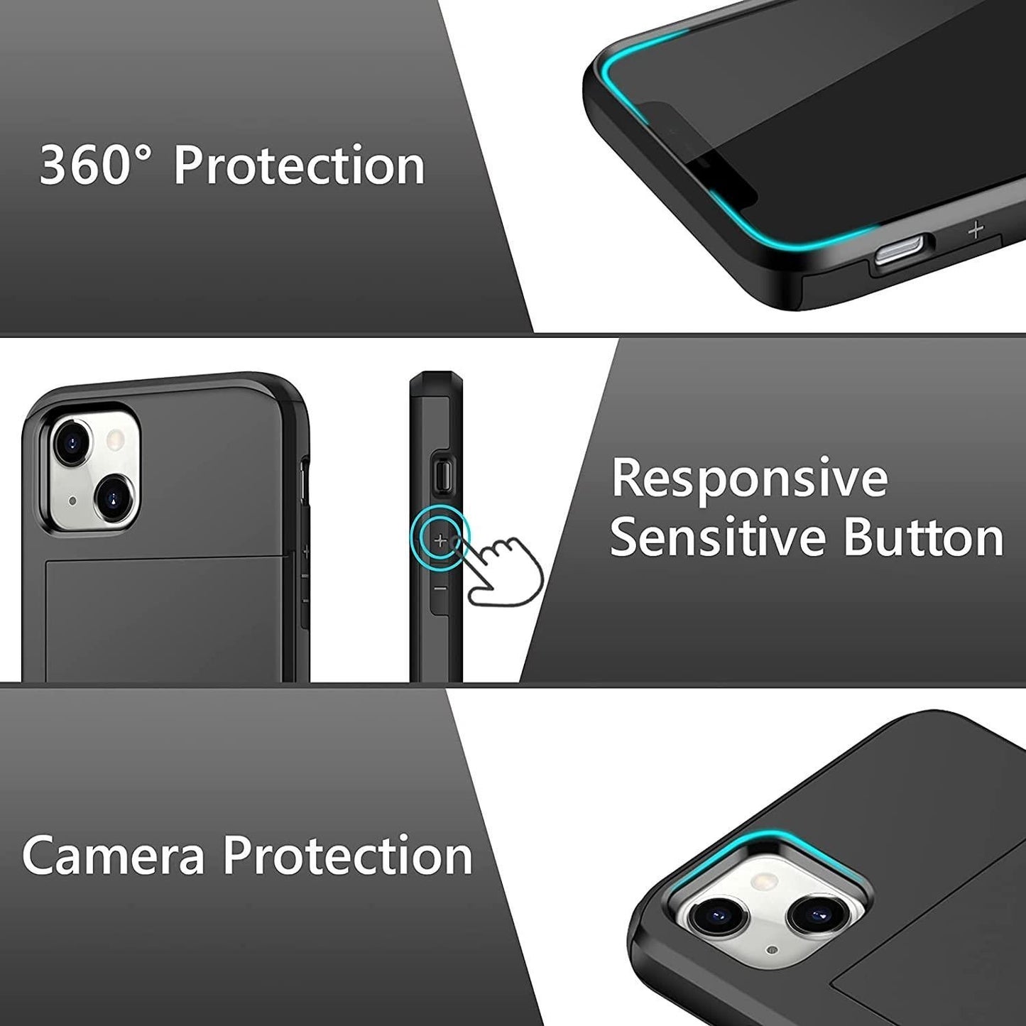 IPhone Wallet Case Full Protect Slide Card Holder
