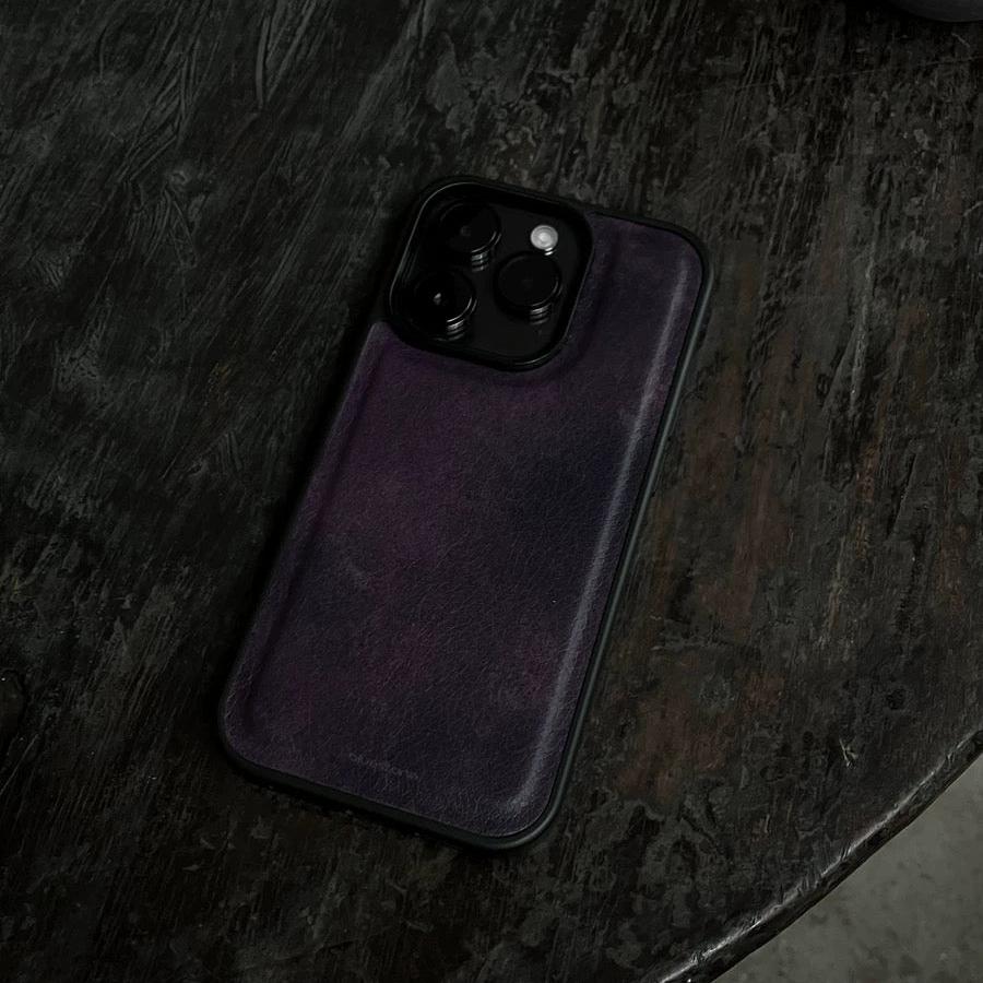 IPhone Case Vegan Leather Purple