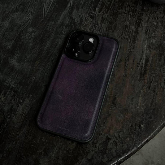 IPhone Case Vegan Leather Purple