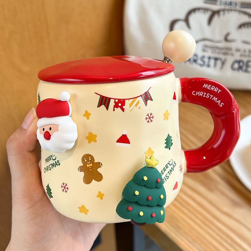 Christmas Gift Holiday Coffee Mug with Lid