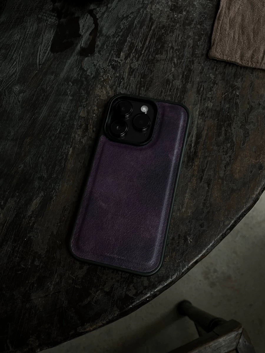 iPhone Case Vegan Leather Purple