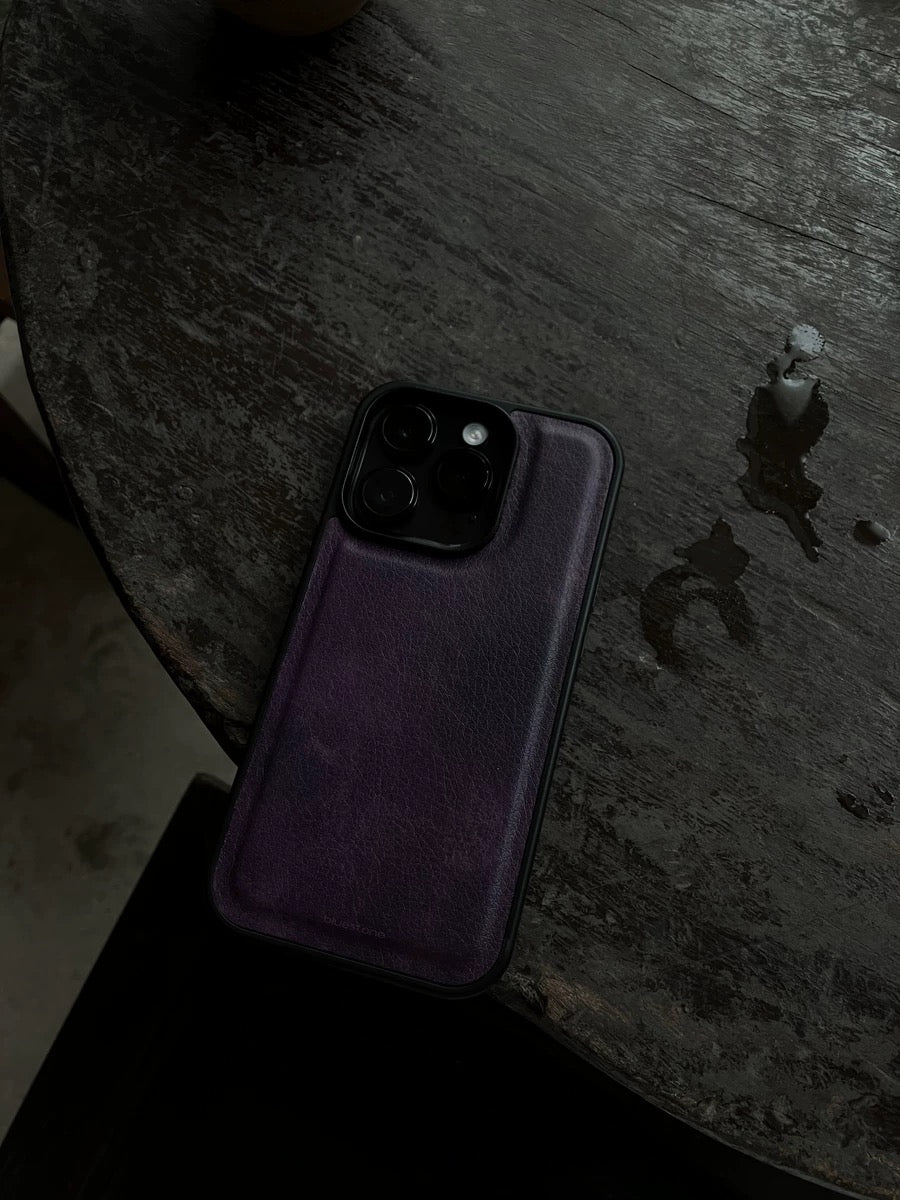 iPhone Case Vegan Leather Purple