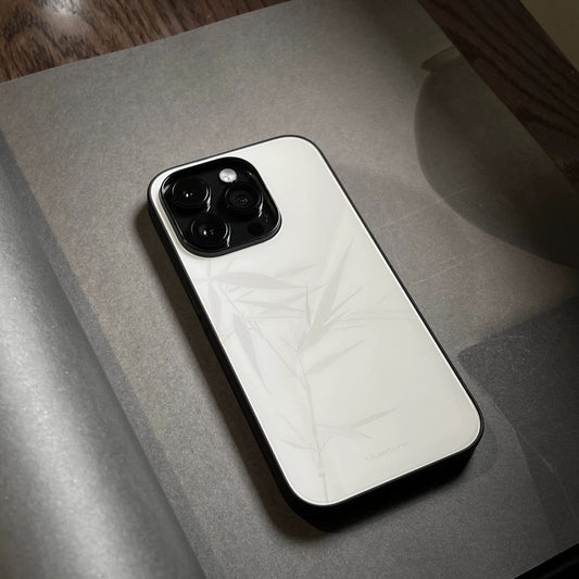 iPhone Case Glaze Reinforced Glass Porcelain-like White
