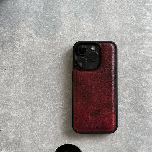 IPhone Case Burgundy Red Vegan Leather