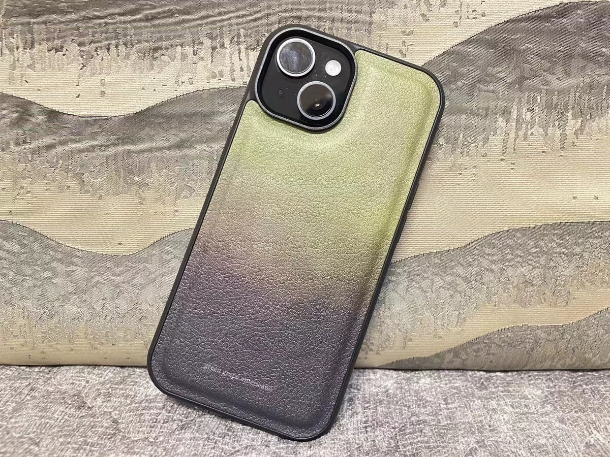 IPhone Case Plum Green Vegan Leather