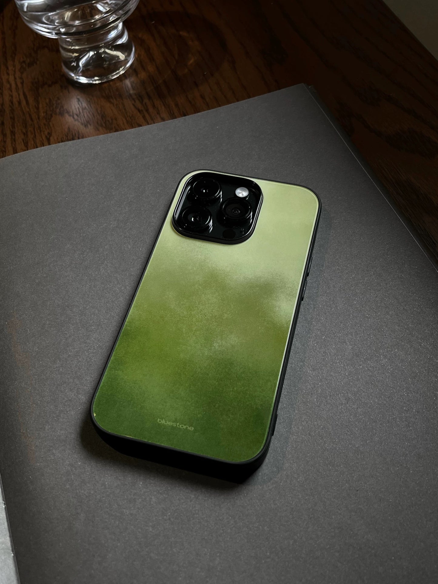 IPhone Case Green Plum Color Glaze Style