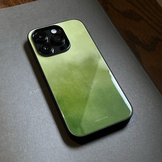 iPhone Case Green Plum Color Glaze Style
