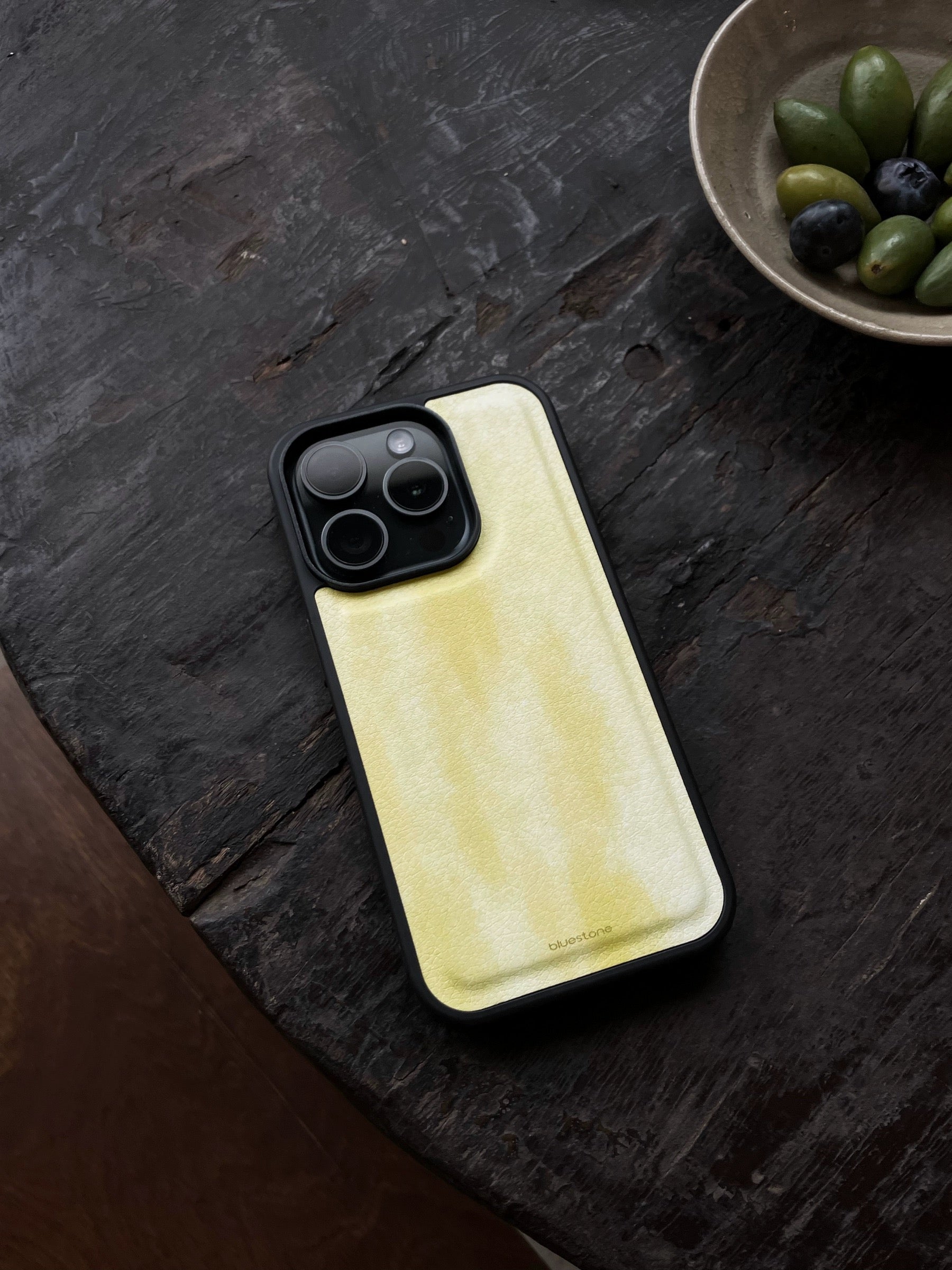 iPhone Case Yellow Vegan Leather