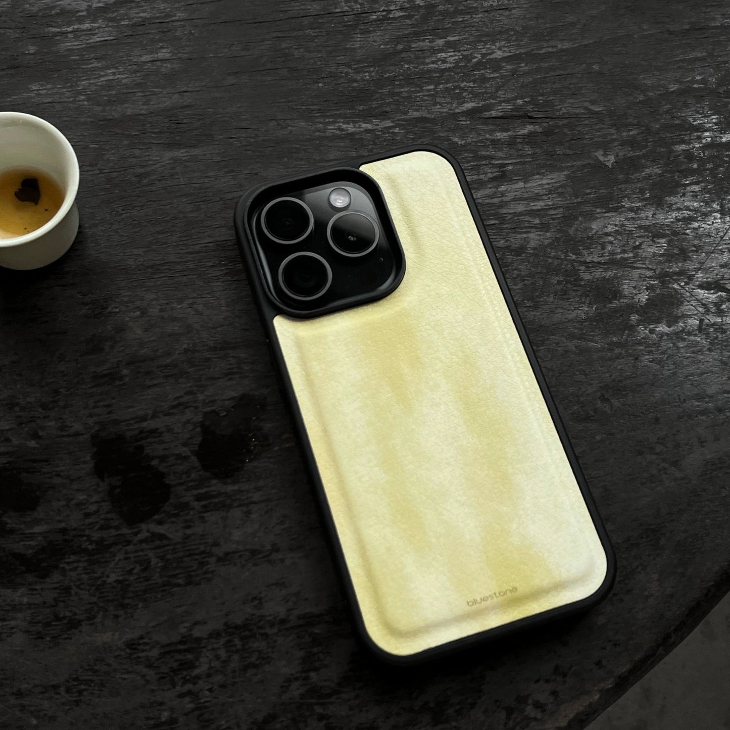 iPhone Case Yellow Vegan Leather