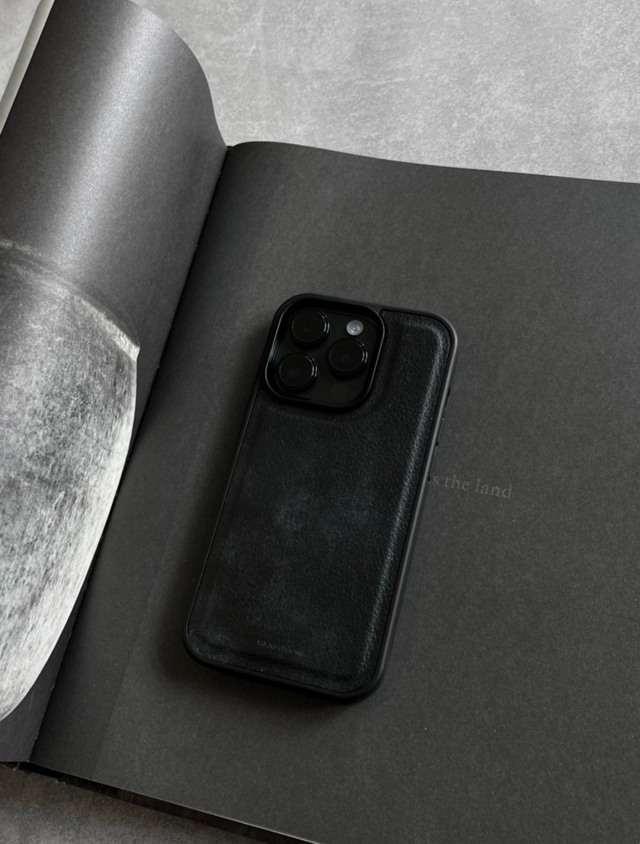 IPhone Case Vegan Leather Style Black