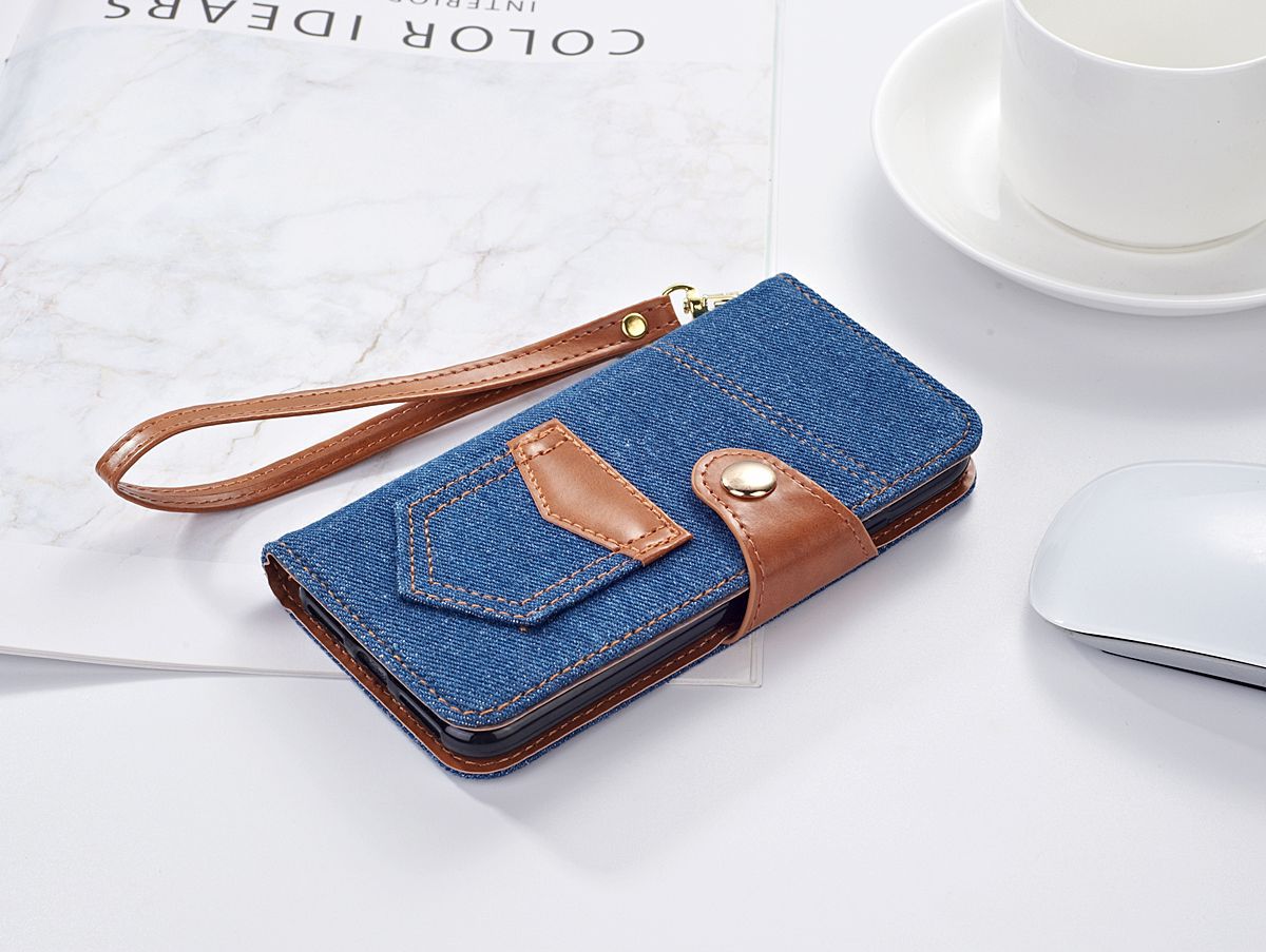 IPhone Wallet Case Card Holder Jeans Style