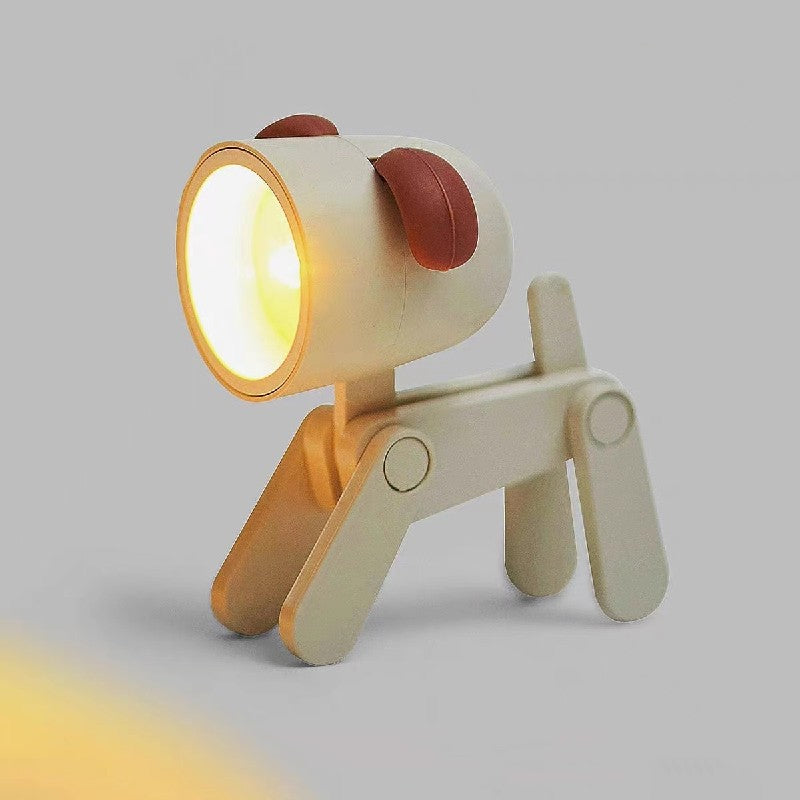 Folding Mini Led Table Light Creative Dragon and Dog Shape Night Light Desktop Ornament
