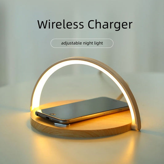 Wireless Charger with Night Light and Phone Stand