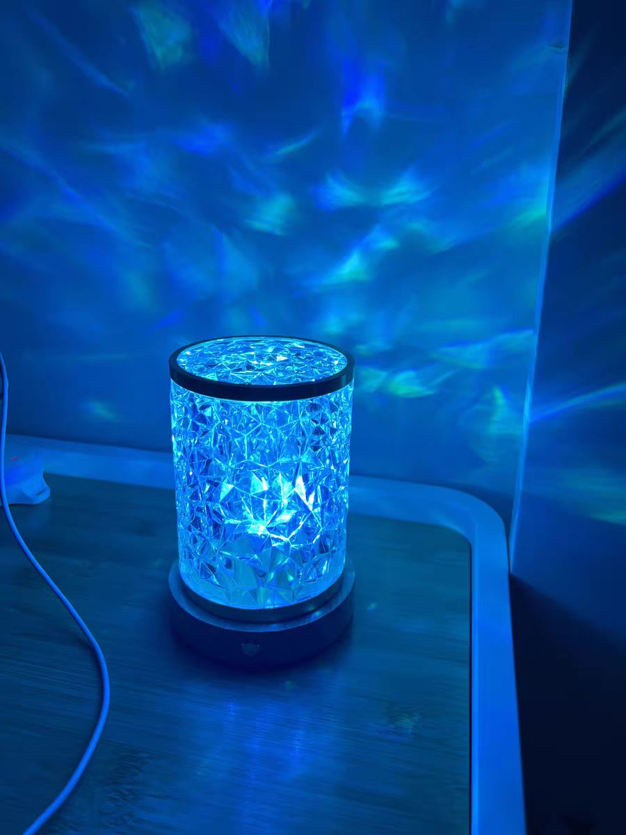 LED Floating Water Lamp Rechargeable Table Lamp Warm Light