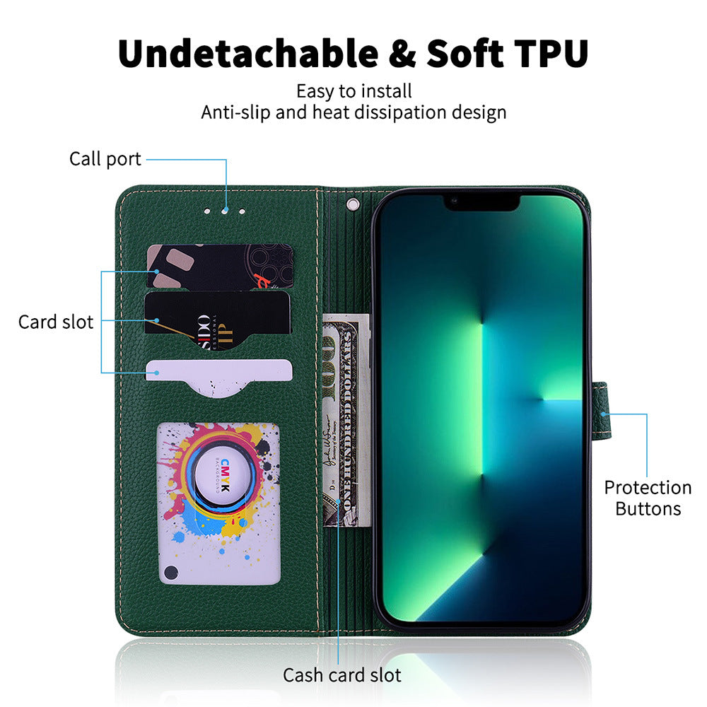 IPhone Wallet Case Card Holder with String