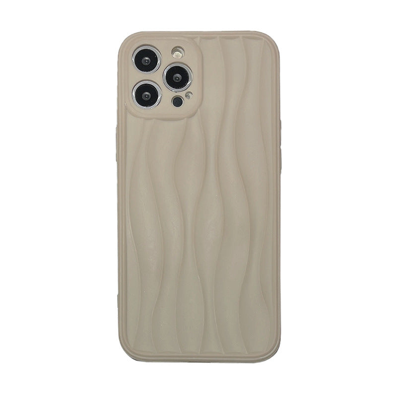 Silicone iPhone Case Wave Style Ivory White
