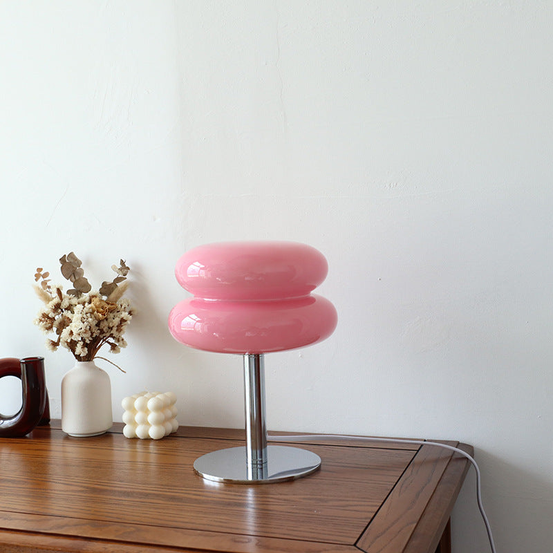 Macaron Glass Table Lamp Trichromatic Dimming Atmosphere Lamp Night Light Table Lamp